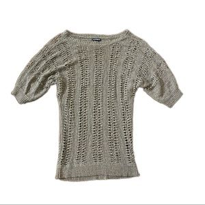 Express Women’s Sparkly Crochet Knit Top